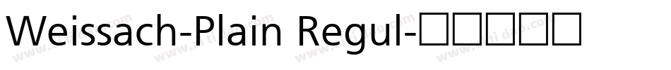 Weissach-Plain Regul字体转换